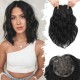 Water Wave Front Lace Wig for Short Curly Synthetic Hair with Weave Extensions - Synthetic Short Wigs