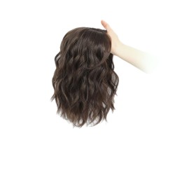 Short Lace Front Wig with Wavy Texture | Synthetic Blend for Versatile Use | Invisible Hairpiece Extension | Natural Realistic Look | Designed for Everyday Wear & Curl Styling