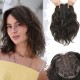 Water Wave Front Lace Wig for Short Curly Synthetic Hair with Weave Extensions - Synthetic Short Wigs