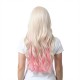 Pink Highlight Curly Wig | Long Hair Synthetic Wig | High-Quality Wig Cap