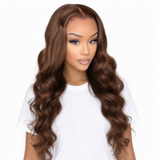 Front Lace Wig | 2025 New Middle Part Big Wave Long Curly Hair | Women's Wig Cap