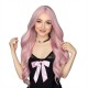 Women's Pink Long Curly Wig | High-Temperature Silk | Natural Voluminous Full Cap