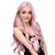 Women's Pink Long Curly Wig | High-Temperature Silk | Natural Voluminous Full Cap