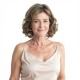 Short Curly Wig for Women and Seniors | Silver Gray Voluminous Bob Wig | Full Wig