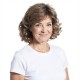 Short Curly Wig for Women and Seniors | Silver Gray Voluminous Bob Wig | Full Wig