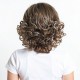 Short Curly Wig for Women and Seniors | Silver Gray Voluminous Bob Wig | Full Wig