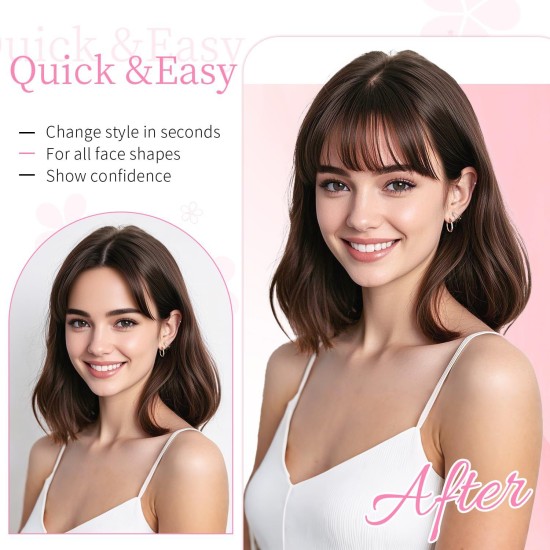 3D Realistic Hair Extensions: Natural Invisible Topper with French Airline Technology, Conceals Gray Hair with Realistic Look