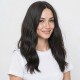 Dark Brown Medium Length Wavy Wig | Natural Voluminous Fit | Women's Full Cap for Daily Commute