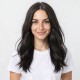 Dark Brown Medium Length Wavy Wig | Natural Voluminous Fit | Women's Full Cap for Daily Commute