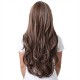 Golden Brown Long Wavy Hair with Bangs | High-Temperature Synthetic Wig