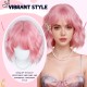 Creamy Pomelo Hair Powder | Short Curly Hair | Minimalist Elegant Human Hair Wig | Youthful Style