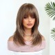 Lightweight Breathable Natural Rose Synthetic Shoulder-Length Wig