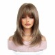 Lightweight Breathable Natural Rose Synthetic Shoulder-Length Wig