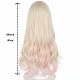 Pink Highlights | Long Wavy Hair | Voluminous & Natural | Women's Full Wig