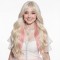 Pink Highlights | Long Wavy Hair | Voluminous & Natural | Women's Full Wig