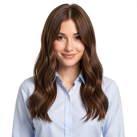 Topper Hair Patch | Conceal Gray Electric Comb with Side Bangs | Natural Invisible Volume Boosting Center Part Extension Block