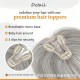 Bangs Topper Hairpiece for Gray Coverage and Invisible Volume with Parting Styles