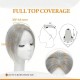 Bangs Topper Hairpiece for Gray Coverage and Invisible Volume with Parting Styles