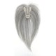 Bangs Topper Hairpiece for Gray Coverage and Invisible Volume with Parting Styles
