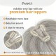 Bangs Topper Hairpiece for Gray Coverage and Invisible Volume with Parting Styles