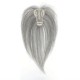 Bangs Topper Hairpiece for Gray Coverage and Invisible Volume with Parting Styles