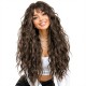 Long Curly Hair Extension with Bangs | High Quality Synthetic Wig Cap