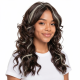 Center Part Long Curly Hair | Fashion Color Synthetic Wig Cap for Women