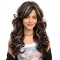 Center Part Long Curly Hair | Fashion Color Synthetic Wig Cap for Women