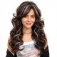 Center Part Long Curly Hair | Fashion Color Synthetic Wig Cap for Women