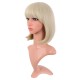 12 Inch Straight Bob Wig for Women with Straight Bangs, Natural Black Heat-Friendly Synthetic Short Bob