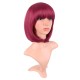 12 Inch Straight Bob Wig for Women with Straight Bangs, Natural Black Heat-Friendly Synthetic Short Bob