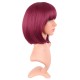 12 Inch Straight Bob Wig for Women with Straight Bangs, Natural Black Heat-Friendly Synthetic Short Bob