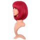 12 Inch Straight Bob Wig for Women with Straight Bangs, Natural Black Heat-Friendly Synthetic Short Bob