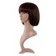 12 Inch Straight Bob Wig for Women with Straight Bangs, Natural Black Heat-Friendly Synthetic Short Bob