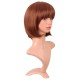 12 Inch Straight Bob Wig for Women with Straight Bangs, Natural Black Heat-Friendly Synthetic Short Bob