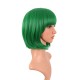 12 Inch Straight Bob Wig for Women with Straight Bangs, Natural Black Heat-Friendly Synthetic Short Bob