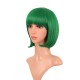 12 Inch Straight Bob Wig for Women with Straight Bangs, Natural Black Heat-Friendly Synthetic Short Bob