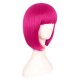 12 Inch Straight Bob Wig for Women with Straight Bangs, Natural Black Heat-Friendly Synthetic Short Bob