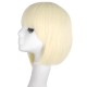 12 Inch Straight Bob Wig for Women with Straight Bangs, Natural Black Heat-Friendly Synthetic Short Bob