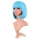 12 Inch Straight Bob Wig for Women with Straight Bangs, Natural Black Heat-Friendly Synthetic Short Bob