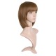 12 Inch Straight Bob Wig for Women with Straight Bangs, Natural Black Heat-Friendly Synthetic Short Bob