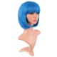 12 Inch Straight Bob Wig for Women with Straight Bangs, Natural Black Heat-Friendly Synthetic Short Bob