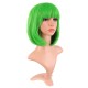 12 Inch Straight Bob Wig for Women with Straight Bangs, Natural Black Heat-Friendly Synthetic Short Bob