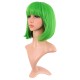 12 Inch Straight Bob Wig for Women with Straight Bangs, Natural Black Heat-Friendly Synthetic Short Bob