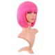 12 Inch Straight Bob Wig for Women with Straight Bangs, Natural Black Heat-Friendly Synthetic Short Bob