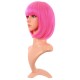 12 Inch Straight Bob Wig for Women with Straight Bangs, Natural Black Heat-Friendly Synthetic Short Bob