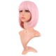 12 Inch Straight Bob Wig for Women with Straight Bangs, Natural Black Heat-Friendly Synthetic Short Bob