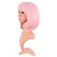 12 Inch Straight Bob Wig for Women with Straight Bangs, Natural Black Heat-Friendly Synthetic Short Bob