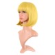 12 Inch Straight Bob Wig for Women with Straight Bangs, Natural Black Heat-Friendly Synthetic Short Bob