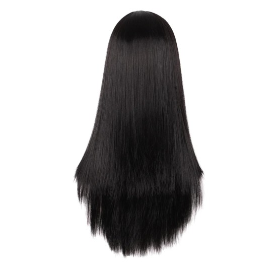 28 Inch Long Straight Synthetic Wig for Women, Pale Hot Pink Heat-Friendly Fibre, Adjustable Cap